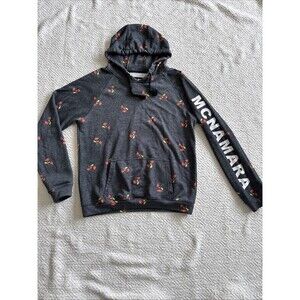 RARE Cynthia Rowley X Garret Mcnamara Gray Floral Hoodie Mens L